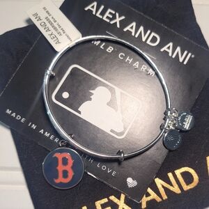 ALEX AND ANI Boston Red Sox Baseball Charm Bangle Bracelet